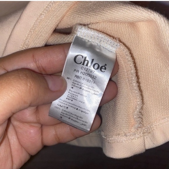 Chloé Girls Logo Light Pink Sweatshirt Dress - Picture 4 of 4